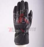 Zappo Black Motorbike Racing Leather Gloves