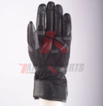 Zappo Black Motorbike Racing Leather Gloves - Image 2
